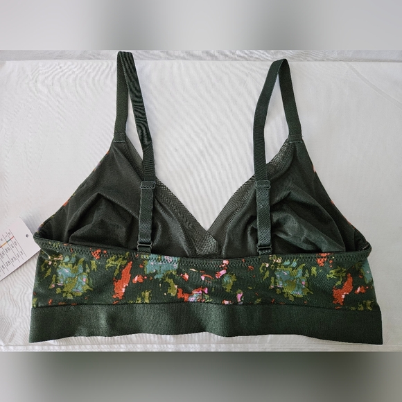 NWT Auden Unlined Bralette Dark Green - Picture 3 of 7